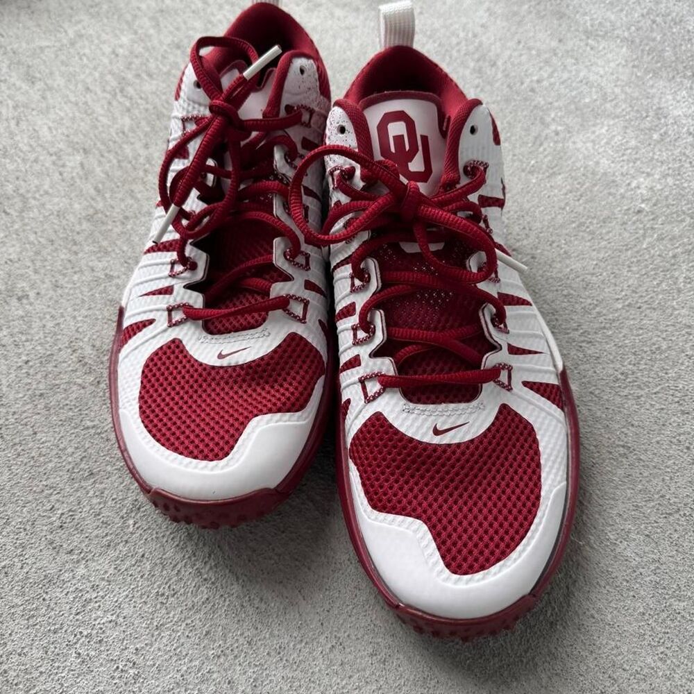 Nike Lunar TR1 LE 2.0 Oklahoma Sooners white and red sneakers size US 8.5 \